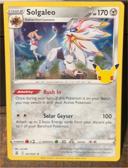 2021 Pokemon Celebrations #021 Solgaleo — front
