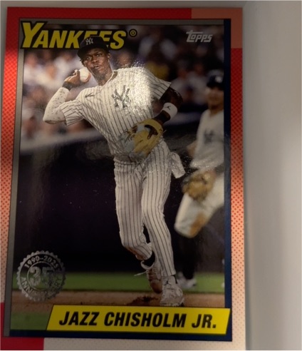 2025 Topps Series 1 1990 Topps #T90-99 Jazz Chisholm Jr. New York Yankees — front