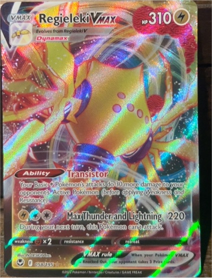 2022 Pokemon TCG Silver Tempest #058 Regieleki VMAX — front