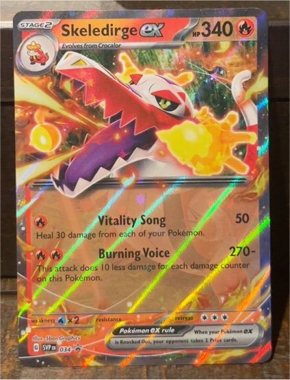 2022 Pokémon TCG Scarlet & Violet Black Star Promo #034 Skeledirge ex — front