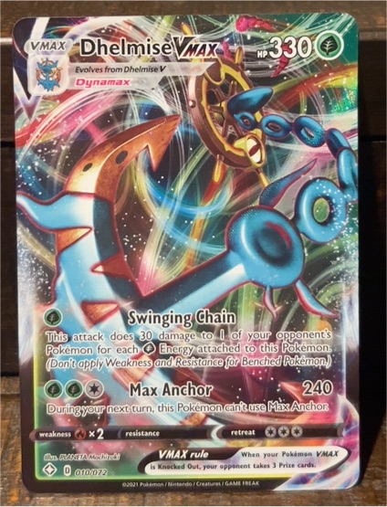 2021 Pokémon Shining Fates #010 Dhelmise VMAX — front