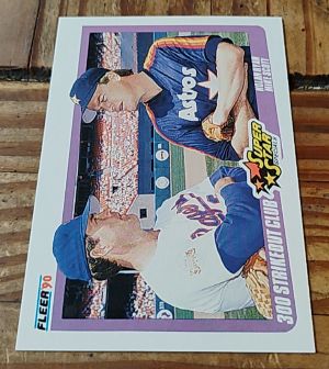 1990 Fleer #636 Nolan Ryan / Mike Scott — front