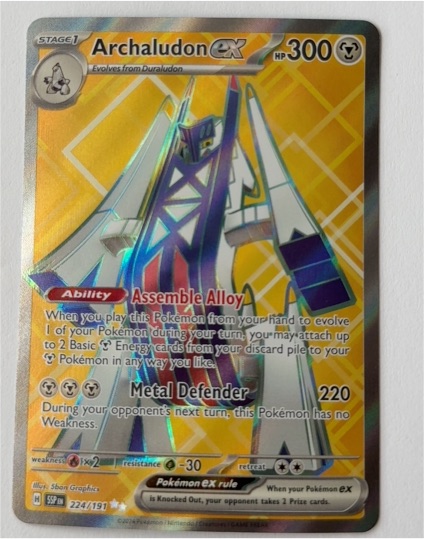 2024 Pokémon Scarlet & Violet: Surging Sparks #224 Archaludon ex — front