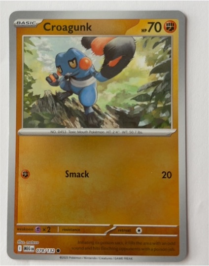 2023 Pokemon ME01: Mega Evolution #078 Croagunk — front