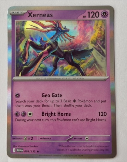 2014 Pokémon XY Base Set ME01: Mega Evolution #064 Xerneas — front