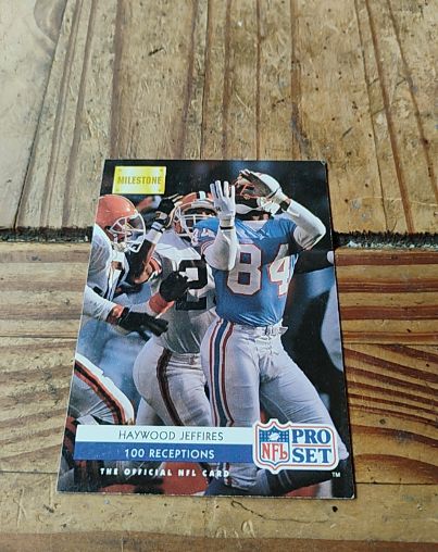 1992 Pro Set #19 Haywood Jeffires Houston Oilers — front