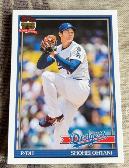 2026 Topps 1991 Topps 75th Anniversary #T91-100 Shohei Ohtani — front