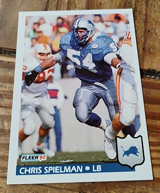 1992 Fleer #124 Chris Spielman Detroit Lions — front