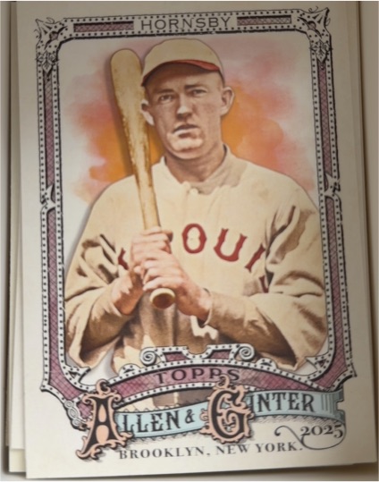 2025 Topps Allen & Ginter #35 Rogers Hornsby — front