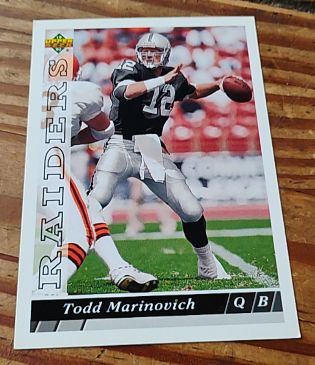 1993 Upper Deck #365 Todd Marinovich — front