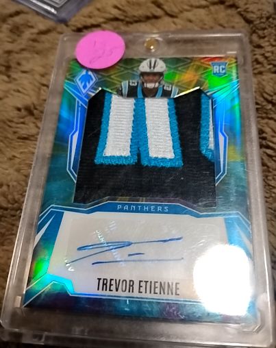 2025 Panini Phoenix #RPS-TEE Trevor Etienne Rookie Patch Auto — front