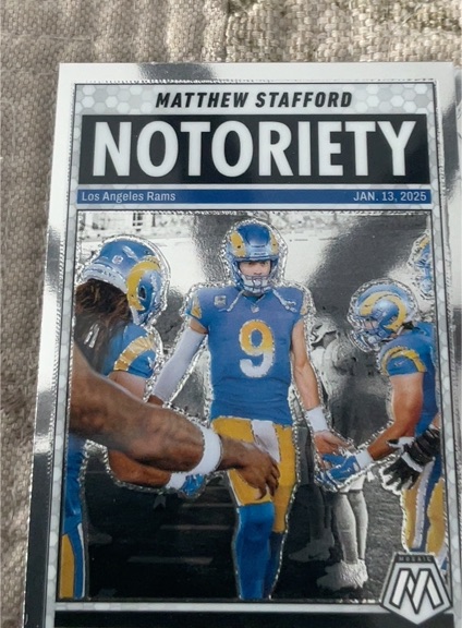 2025 Panini Mosaic #7 Matthew Stafford Notoriety — front