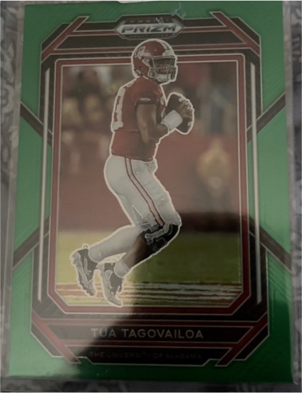 2023 Panini Prizm Draft Picks #99 Tua Tagovailoa Green Prizm — front