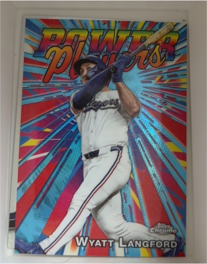 2025 Topps Chrome Update #PP-39 Wyatt Langford Power Players Texas Rangers — front