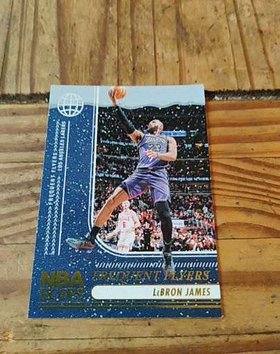 2024-25 Panini NBA Hoops #13 LeBron James Frequent Flyers Winter — front