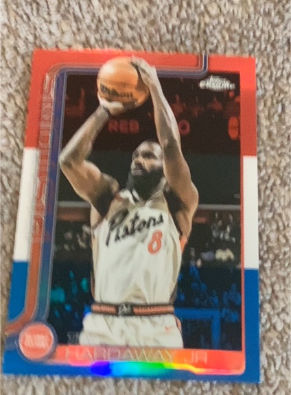 2025-26 Topps Chrome #7 Tim Hardaway Jr. Red White and Blue Refractor — front
