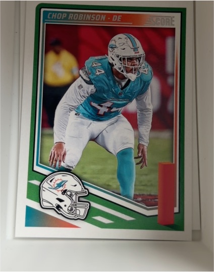 2025 Score #167 Chop Robinson Miami Dolphins — front