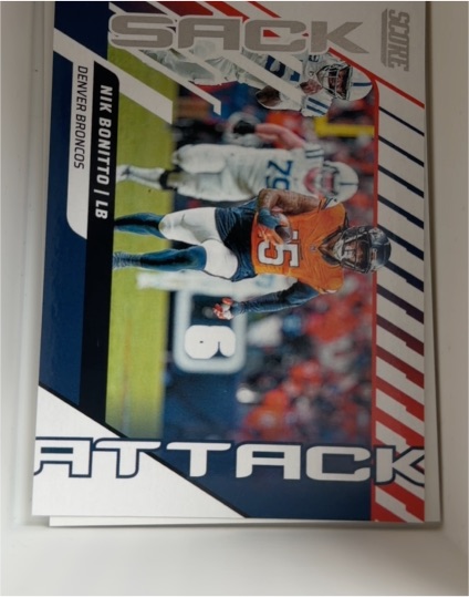 2025 Panini Score #1 Nik Bonitto Sack Attack Denver Broncos — front
