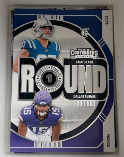 2024 Panini Contenders Round Numbers #5 Laiatu Latu Dallas Turner — front