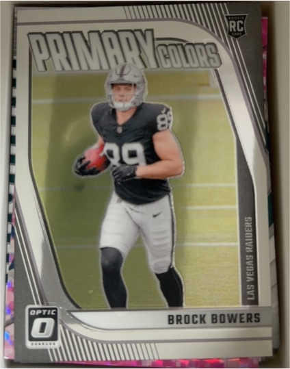 2024 Panini Donruss Optic #8 Brock Bowers Primary Colors — front