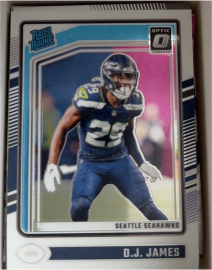 2024 Donruss Optic #222 D.J. James Rookie Seattle Seahawks — front