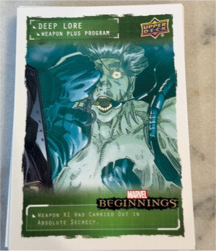 2022 Upper Deck Marvel Beginnings #DLWP14 Weapon XI Deep Lore — front