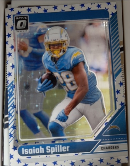 2024 Panini Donruss Optic #107 Isaiah Spiller Stars Prizm — front