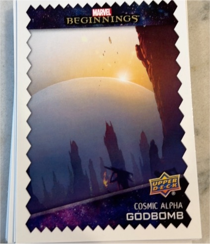 2022 Upper Deck Marvel Beginnings Cosmic Alpha #CA9 Godbomb — front