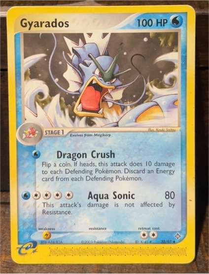 2003 Pokemon EX Dragon #32 Gyarados — front