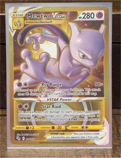 2022 Pokémon TCG Pokemon GO #086 Mewtwo VSTAR — front