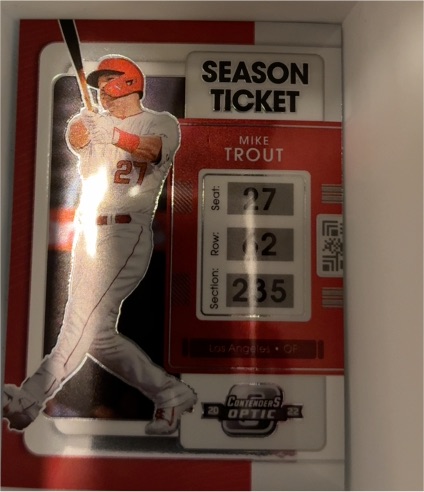 2022 Panini Chronicles Contenders Optic #5 Mike Trout — front
