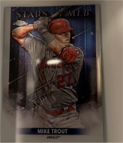 2022 Topps Chrome Stars of MLB #SMLBC-1 Mike Trout — front