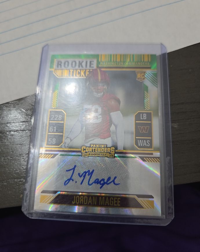 2024 Panini Contenders #244 Jordan Magee Rookie Ticket — front