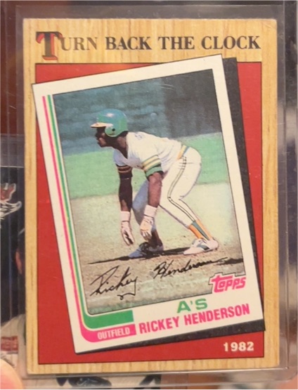 1987 Topps Turn Back The Clock #311 Rickey Henderson — front