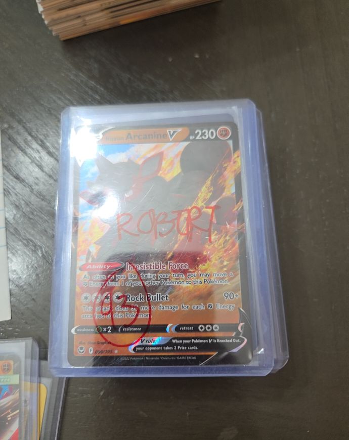 2022 Pokémon Silver Tempest #90 Hisuian Arcanine V — front