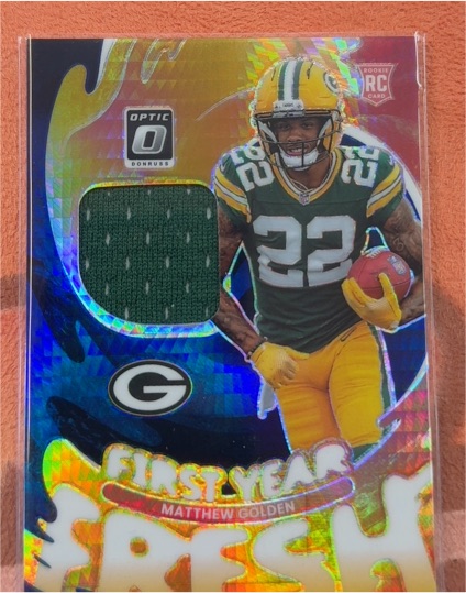 2025 Donruss Optic #FYFBH-MGN Matthew Golden First Year Fresh Patch Rookie — front