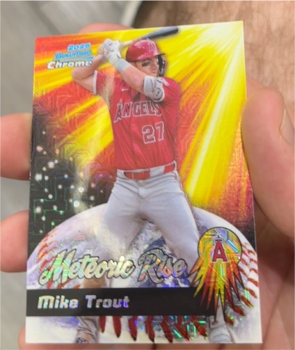 2025 Bowman Chrome #MR-2 Mike Trout Meteoric Rise — front