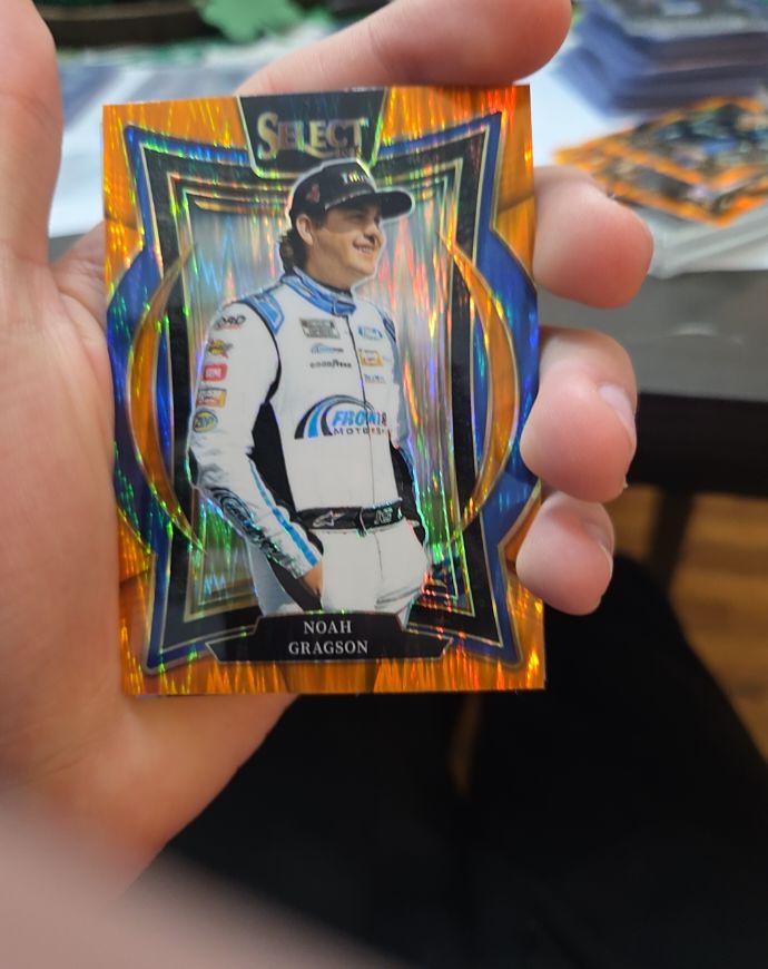 2025 Panini Select #96 Noah Gragson Orange Flash Prizm — front