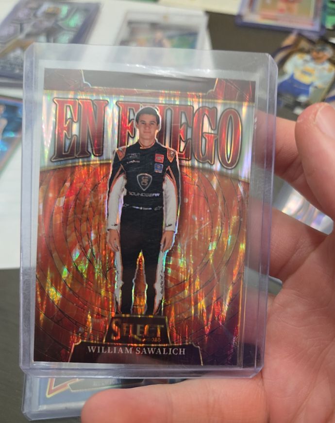 2025 Panini Select NASCAR Racing En Fuego #30 William Sawalich — front