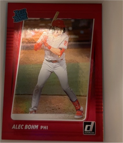 2021 Donruss #35 Alec Bohm Rated Rookie Red Holo Foil — front