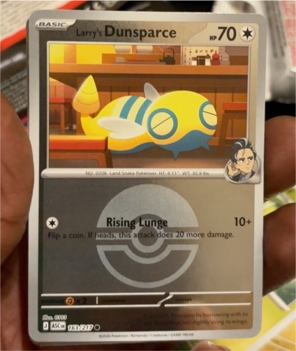 2020 Pokémon Ascended Heroes #163 Larry's Dunsparce — front