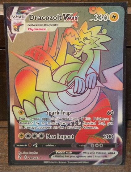2021 Pokémon TCG Evolving Skies #210 Dracozolt VMAX — front