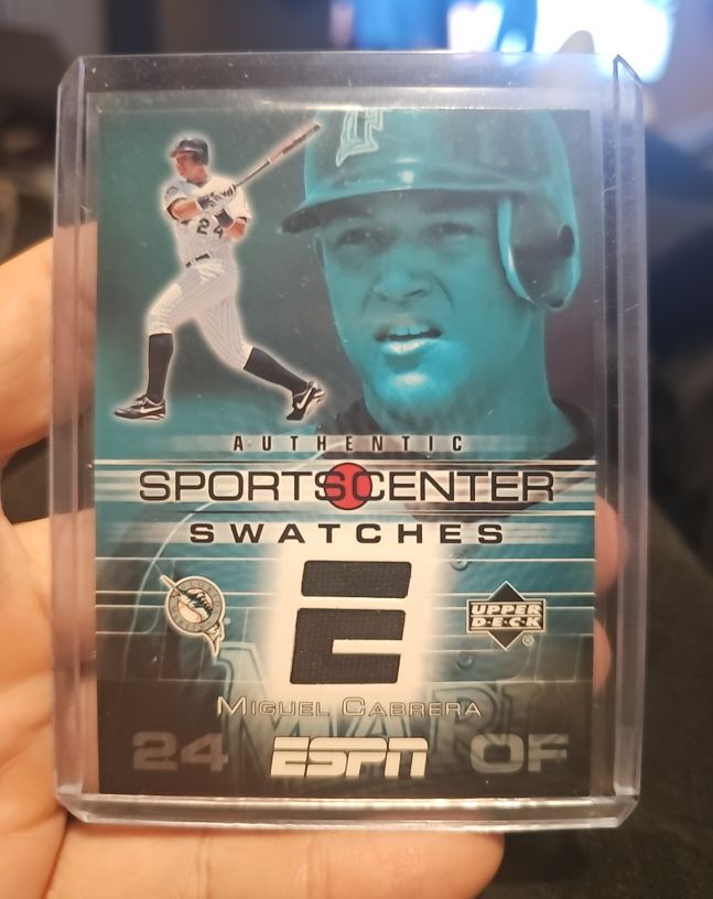 2005 Upper Deck ESPN SportsCenter Swatches Miguel Cabrera — front