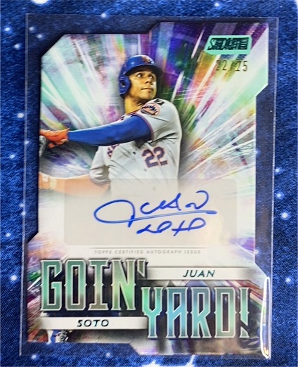 2025 Topps Stadium Club #GYA-JS Juan Soto Goin' Yard Rainbow Auto — front