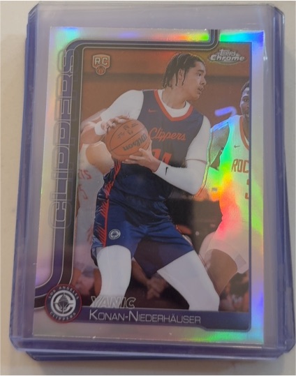 2025-26 Topps Chrome #280 Yanic Konan-Niederhäuser Refractor Rookie Clippers — front