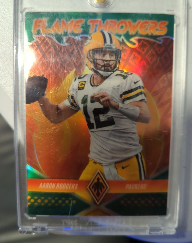 2022 Panini Phoenix Flame Throwers #FT-11 Aaron Rodgers — front