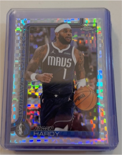 2025-26 Topps Chrome #60 Jaden Hardy X-Fractor — front