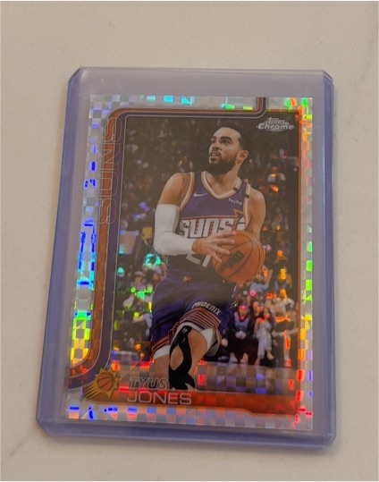 2025-26 Topps Chrome #146 Tyus Jones X-Fractor Phoenix Suns — front