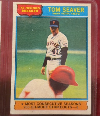 1976 Topps #5 Tom Seaver '75 Record Breaker — front