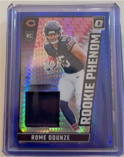 2024 Donruss Optic #RPB-ROE Rome Odunze Rookie Phenoms Blue Hyper Patch — front